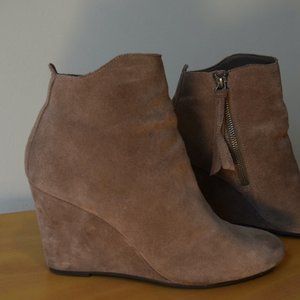 Dolce Vita Brown Suede Wedge Boots